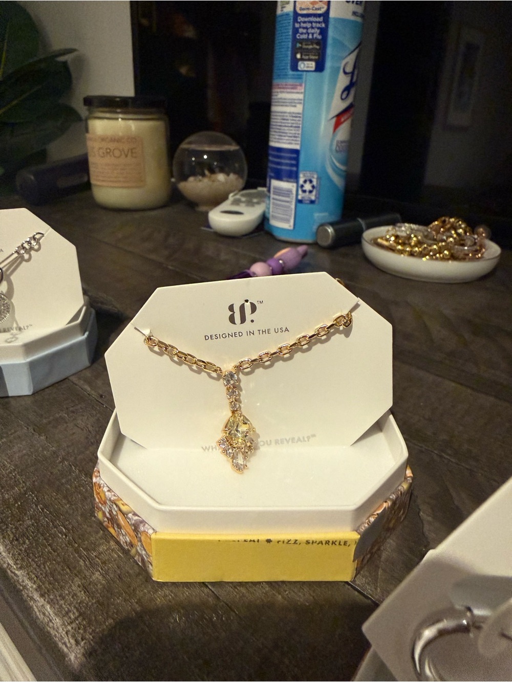 Bomb party November 2025 gold necklace